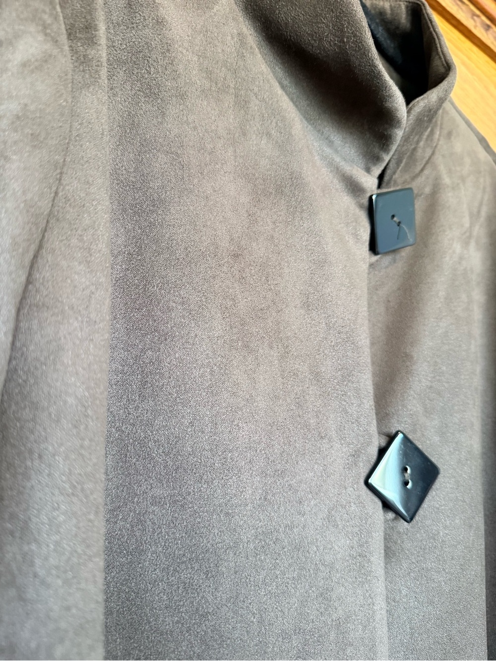 Women's Utility Jacket in Brown with Square Button Detail